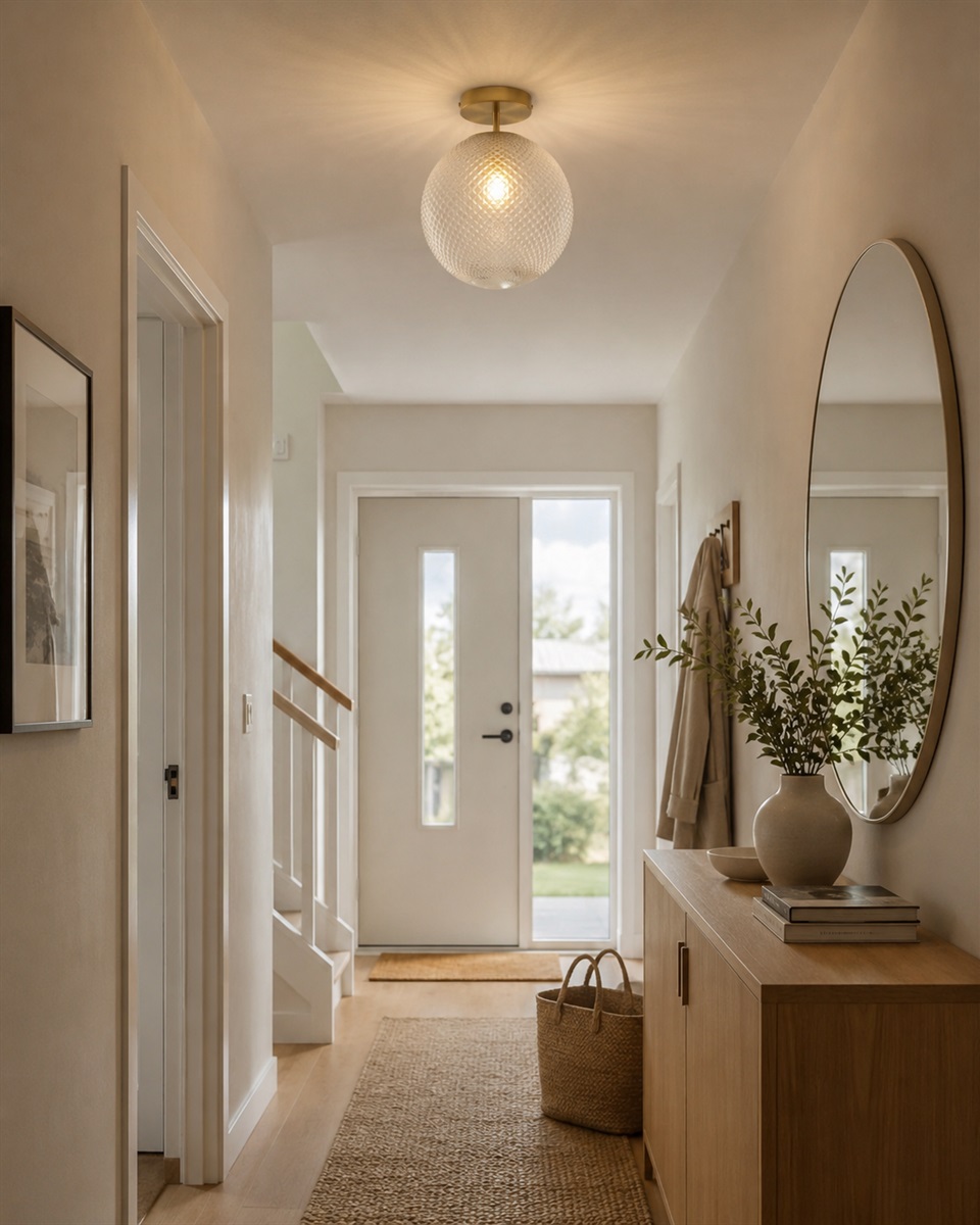 Korridor Ø25 Transparant plafondlamp Van Lampan - Korridor past net zo goed in de hal en slaapkamer als in de woonkamer en is zelfs in de uitstand een decoratief element.