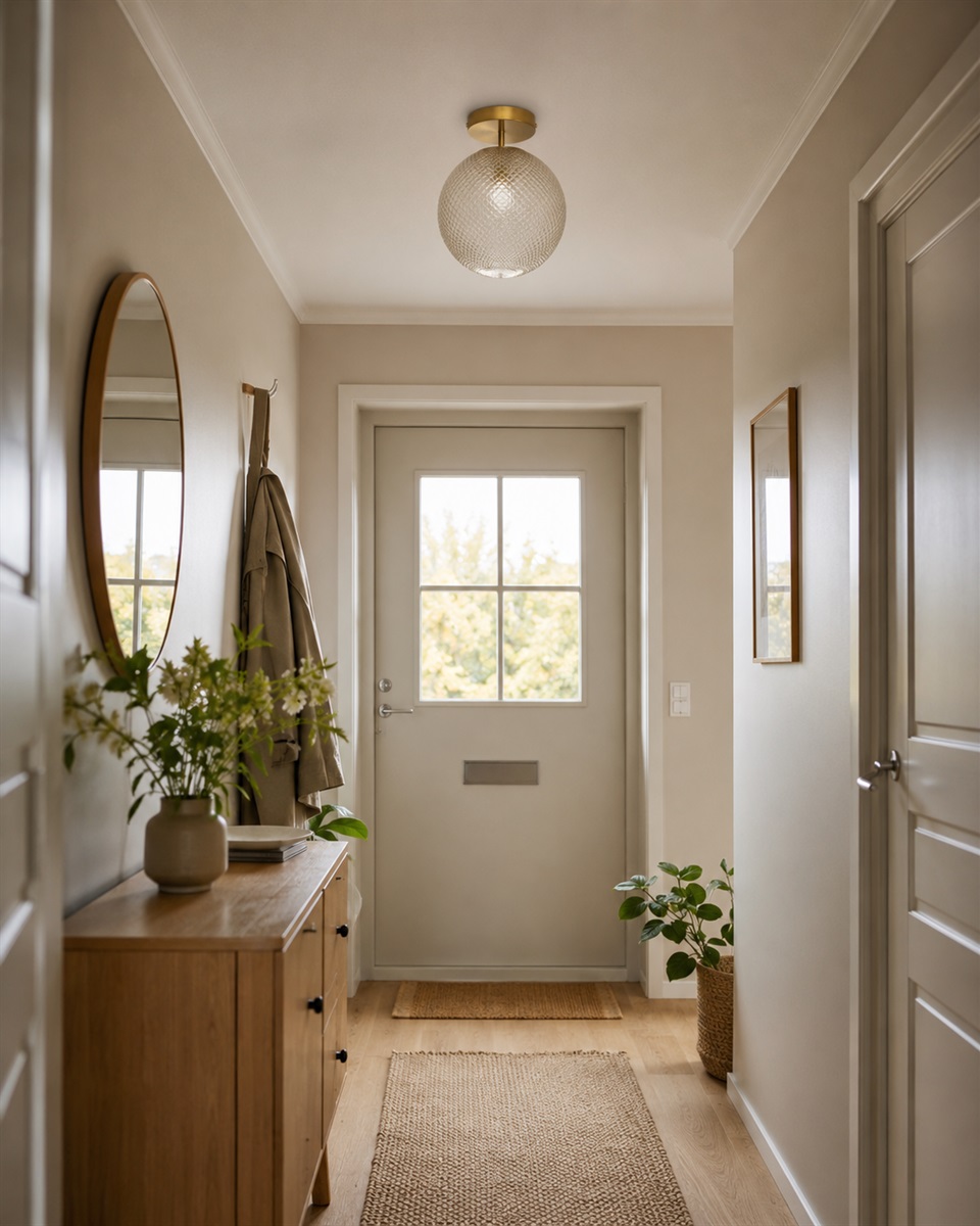 Korridor Ø25 Transparant plafondlamp Van Lampan - Korridor past net zo goed in de hal en slaapkamer als in de woonkamer en is zelfs in de uitstand een decoratief element.