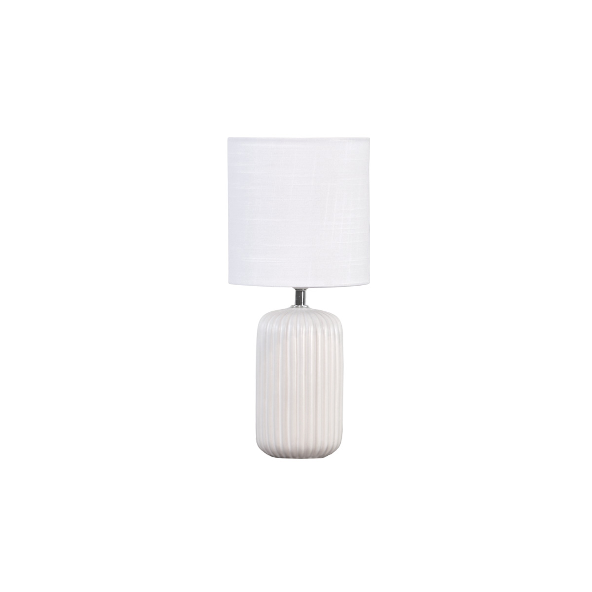 Palizzo 33cm Wit tafellamp Van Nordic Lighting - Wordt geleverd met een wit kunststof snoer van 1,8 m met schakelaar en stekker.