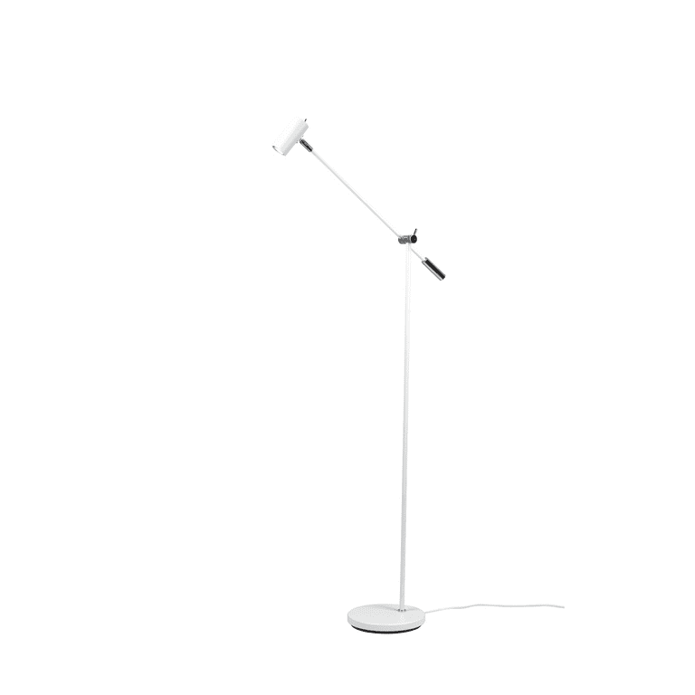 Cato dimbaar Mat wit vloerlamp Van Belid - Met een hoogteverstelling van 100-134 cm, een lampenkap met een diameter van 4 cm en een stabiele lampenvoet van 20 cm combineert Cato vorm en functie op de beste manier.