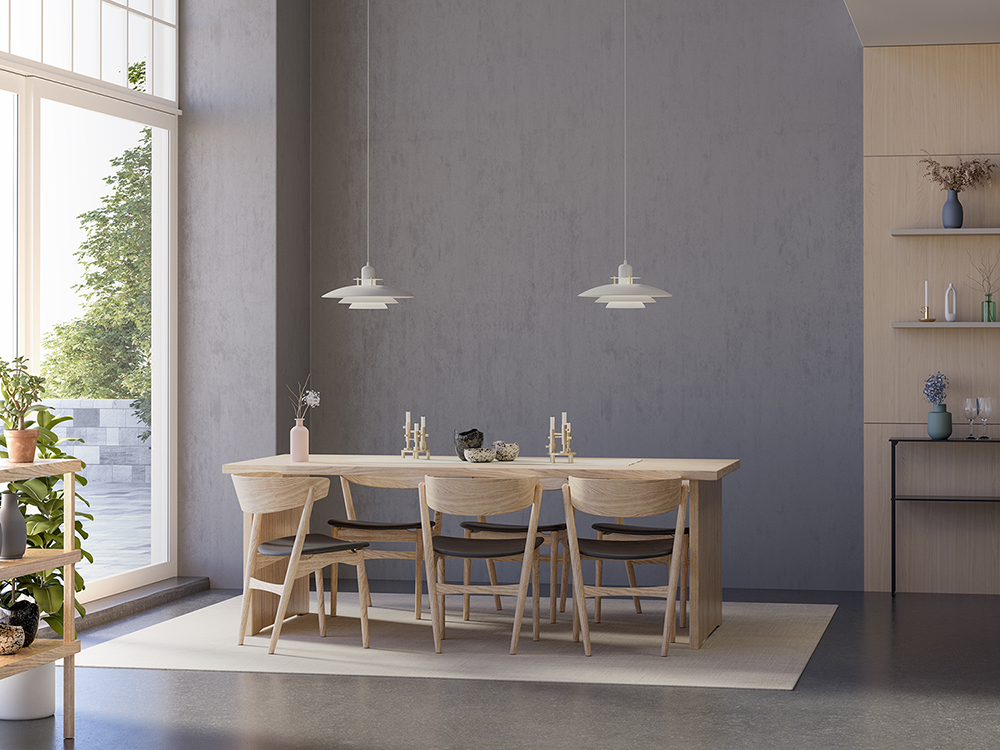 Primus I Ø43 Zand hanglamp Van Belid - Het ontwerp dateert uit het midden van de jaren 80, maar door de jaren heen en door de verschillende trends die voorbij zijn gekomen, zijn de kleuren veranderd.