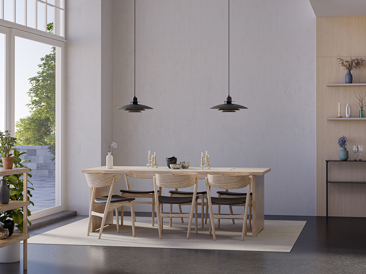 Primus V Ø48 Matzwart hanglamp Van Belid - Het ontwerp dateert uit het midden van de jaren 80, maar door de jaren heen en door de verschillende trends die voorbij zijn gekomen, zijn de kleuren veranderd.