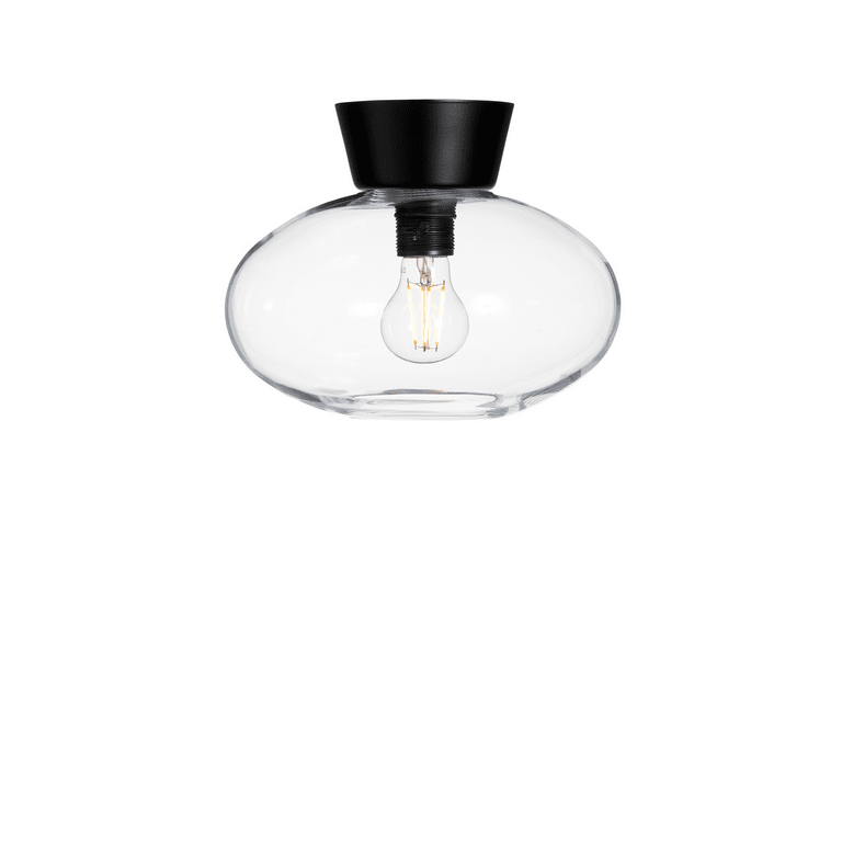 Bullo Ø27 Zwart/transparant plafondlamp Van Belid - Geschikt voor badkamers, maar past in de meeste kamers in uw huis.