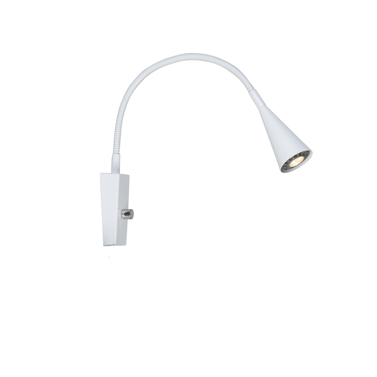 Ledro Mat wit leeslamp Van Belid - Ledro is een slank en eenvoudig wandarmatuur met een flexibele arm en dimbare schakelaar.