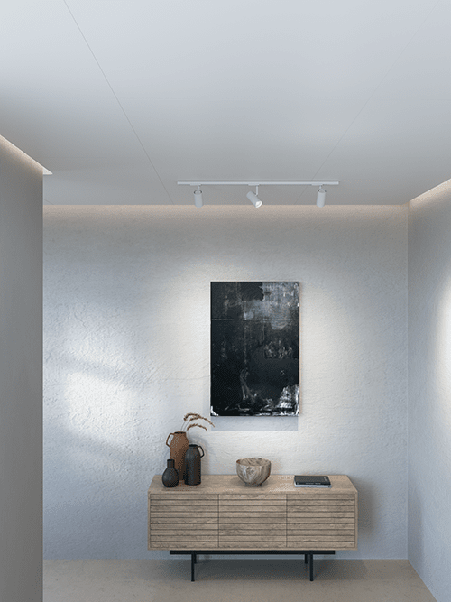 Tyson Set Witte structuur Van Belid - Dit product past met zijn stijlvolle design perfect in elk huis en is voorzien van GU10-fittingen, 3x10W vermogen en een dimfunctie.