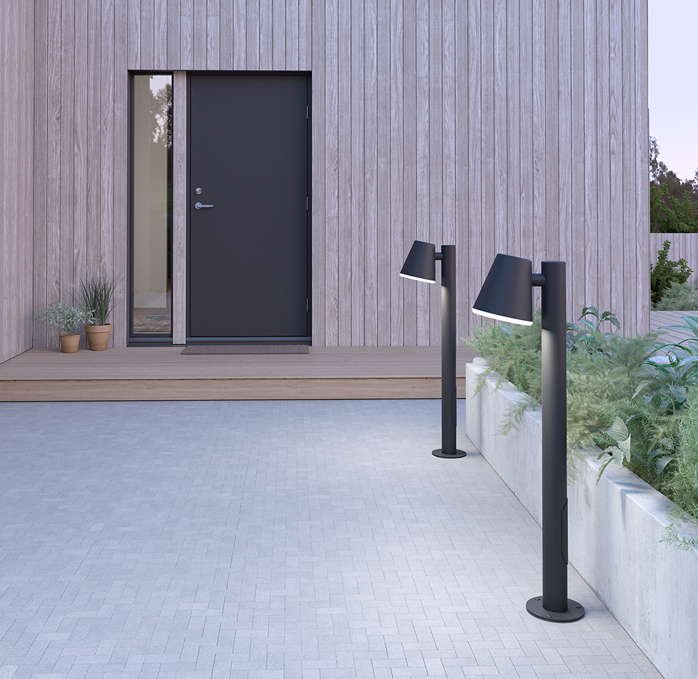 Mist 103cm Zwarte textuur lichtpaaltjes Van Belid - Grond&eacute; with Mist is gebaseerd op een eenvoudige conische tint die streeft naar eenvoud.