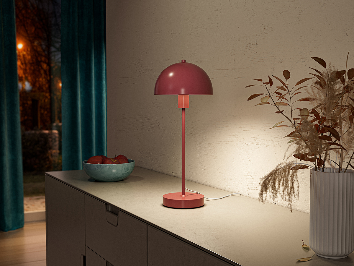 Vienda 48cm Bourgondië tafellamp Van Herstal - De Vienda tafellamp heeft een klassiek en elegant design, waardoor de lamp jarenlang in huis gebruikt kan worden.
