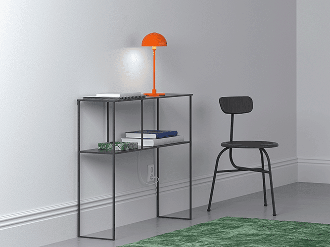 Vienda mini 40cm Oranje tafellamp Van Herstal - 