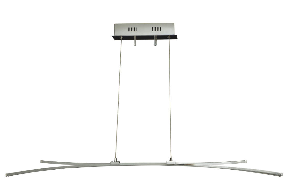 Svala 114cm Chroom hanglamp Van Aneta Lighting - Aluminium en 30W LED, de lichtbron is ge&iuml;ntegreerd en dimbaar.