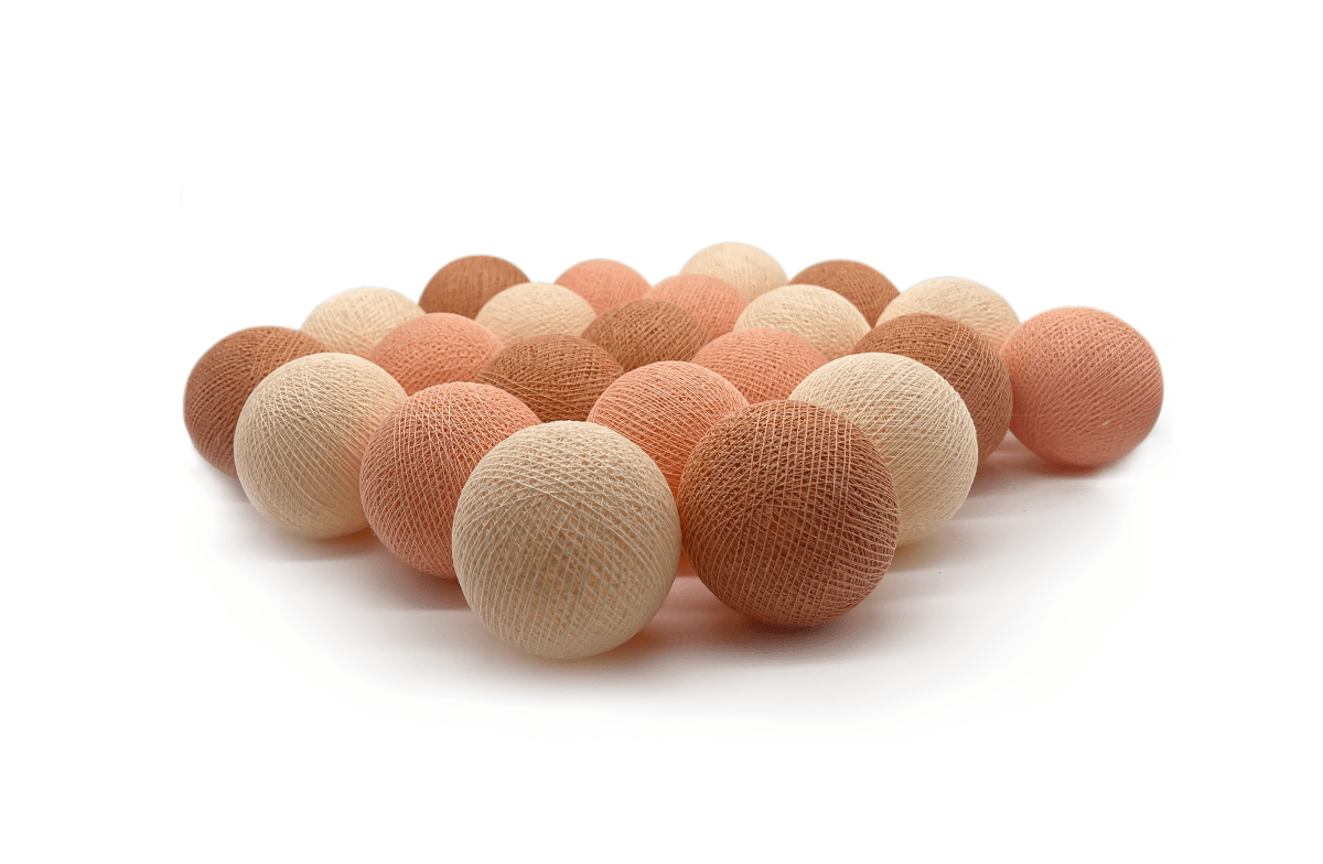 Irislights Peach 35-lights Perzik Van Irislights - De lichtslinger heeft een tussenruimte van 14 cm tussen de bolletjes en vervangbare lampjes zijn verkrijgbaar bij Irislights.