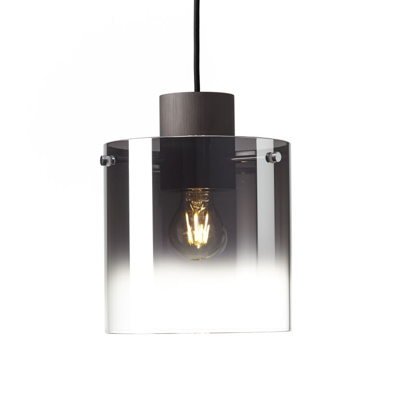 Beth Ø20 Rookkleurig hanglamp Van Brilliant - De Beth hanglamp is een blikvanger die perfect boven de eettafel past en zorgt voor sfeervolle verlichting in huis.