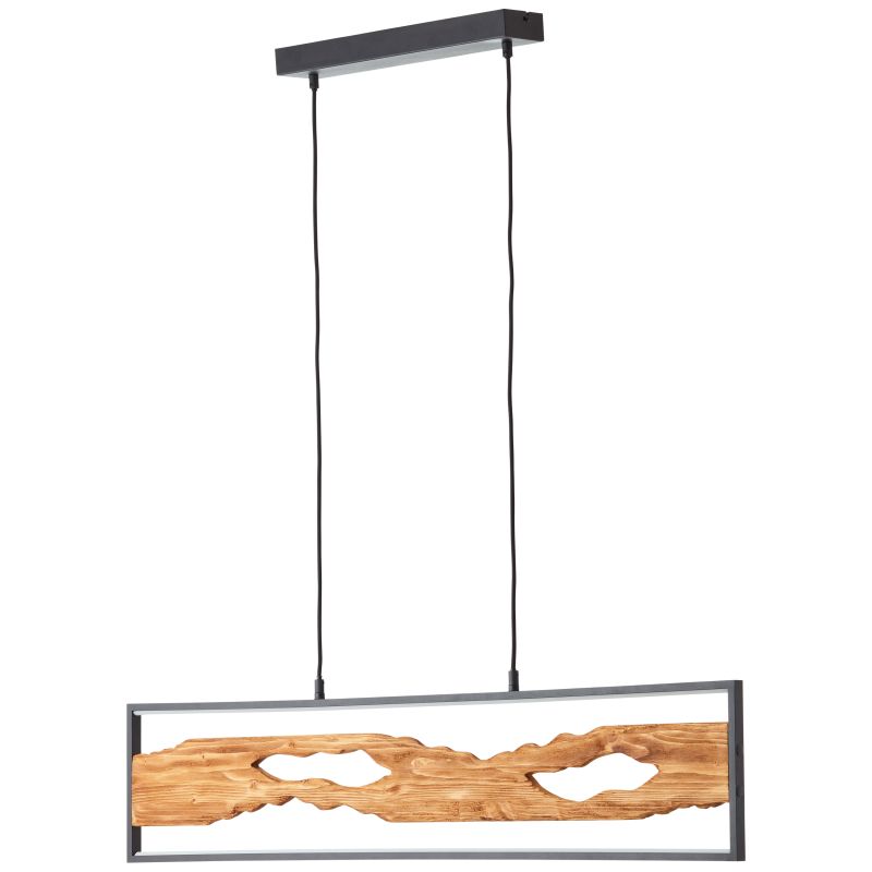 Chaumont 100cm Hout hanglamp Van Brilliant - Chaumont is een stijlvolle hanglamp die zowel boven de keuken als de eettafel past en een decoratief element in de kamer vormt.
