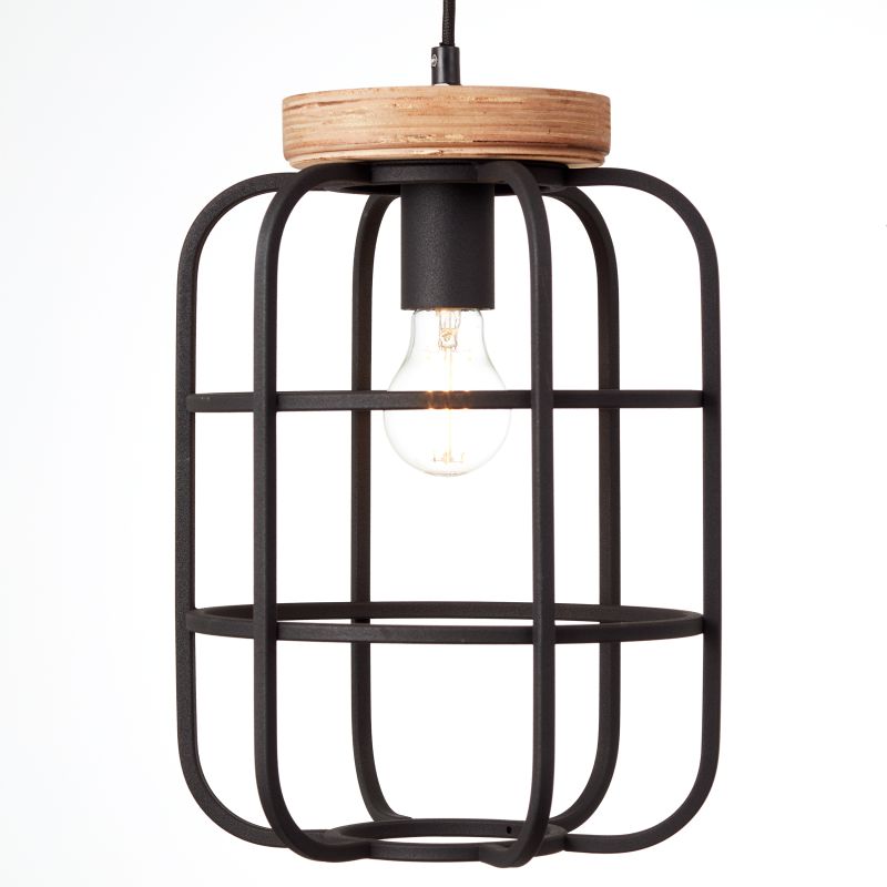 Gwen Ø25 Zwart hanglamp Van Brilliant - De Gwen hanglamp is een echte blikvanger en past perfect boven de eettafel of in de woonkamer, waar hij voor sfeervolle verlichting zorgt.