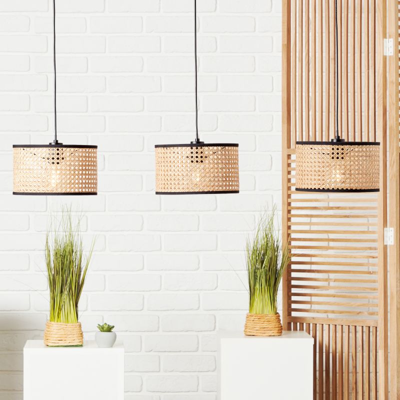Wiley 110cm Natuur hanglamp Van Brilliant - Hij staat bijzonder mooi boven de keuken- of eettafel en vormt tegelijkertijd een decoratief element in de kamer.