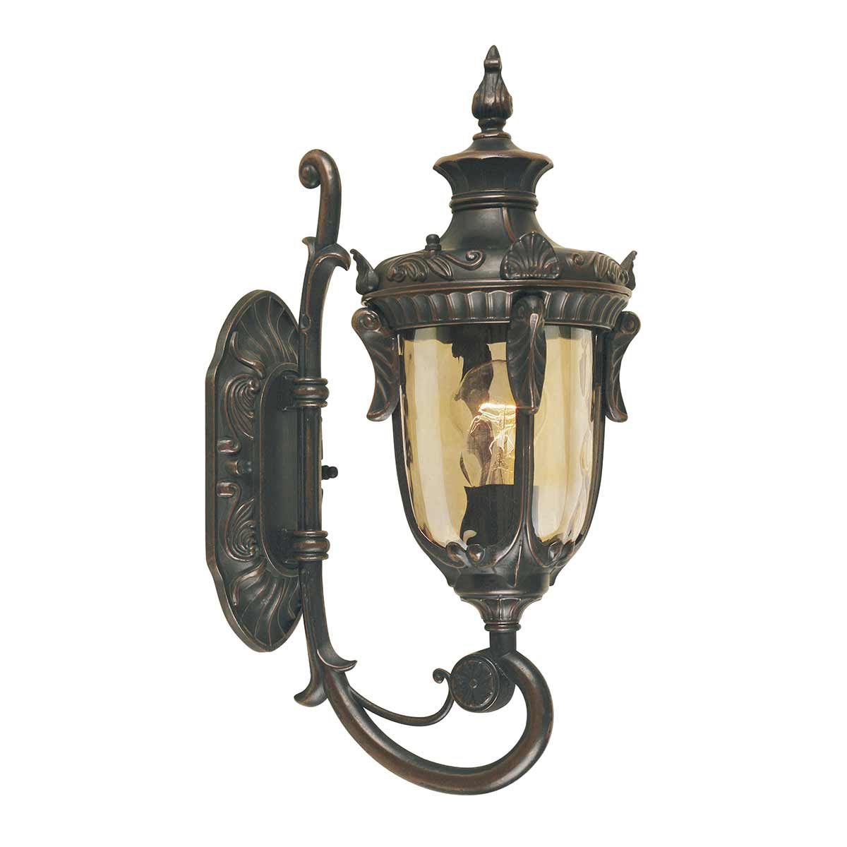 Philadelphia Antiek brons buitenlamp Van Elstead Lighting - De wandlamp Philadelphia van aluminium met een gepatineerde bronzen afwerking biedt klassieke en opvallende details die doen denken aan de lantaarns van vroeger.