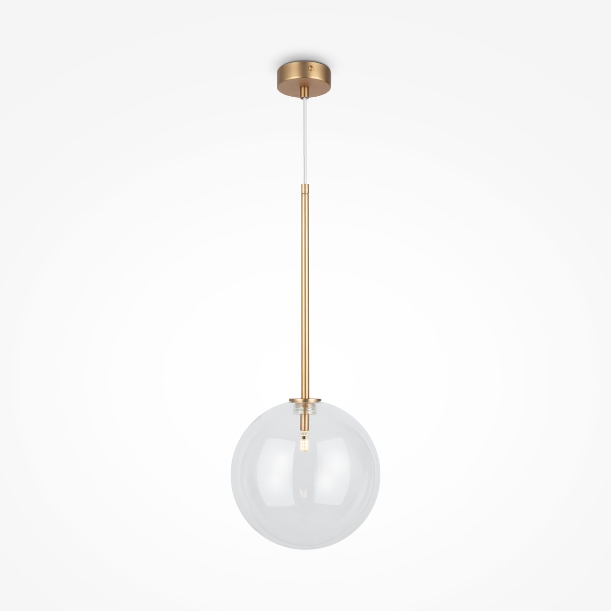Mood Ø20 Messing hanglamp Van Maytoni - Deze serie betovert door de harmonieuze verhoudingen en de unieke combinatie van de metalen structuur en de glazen bol.