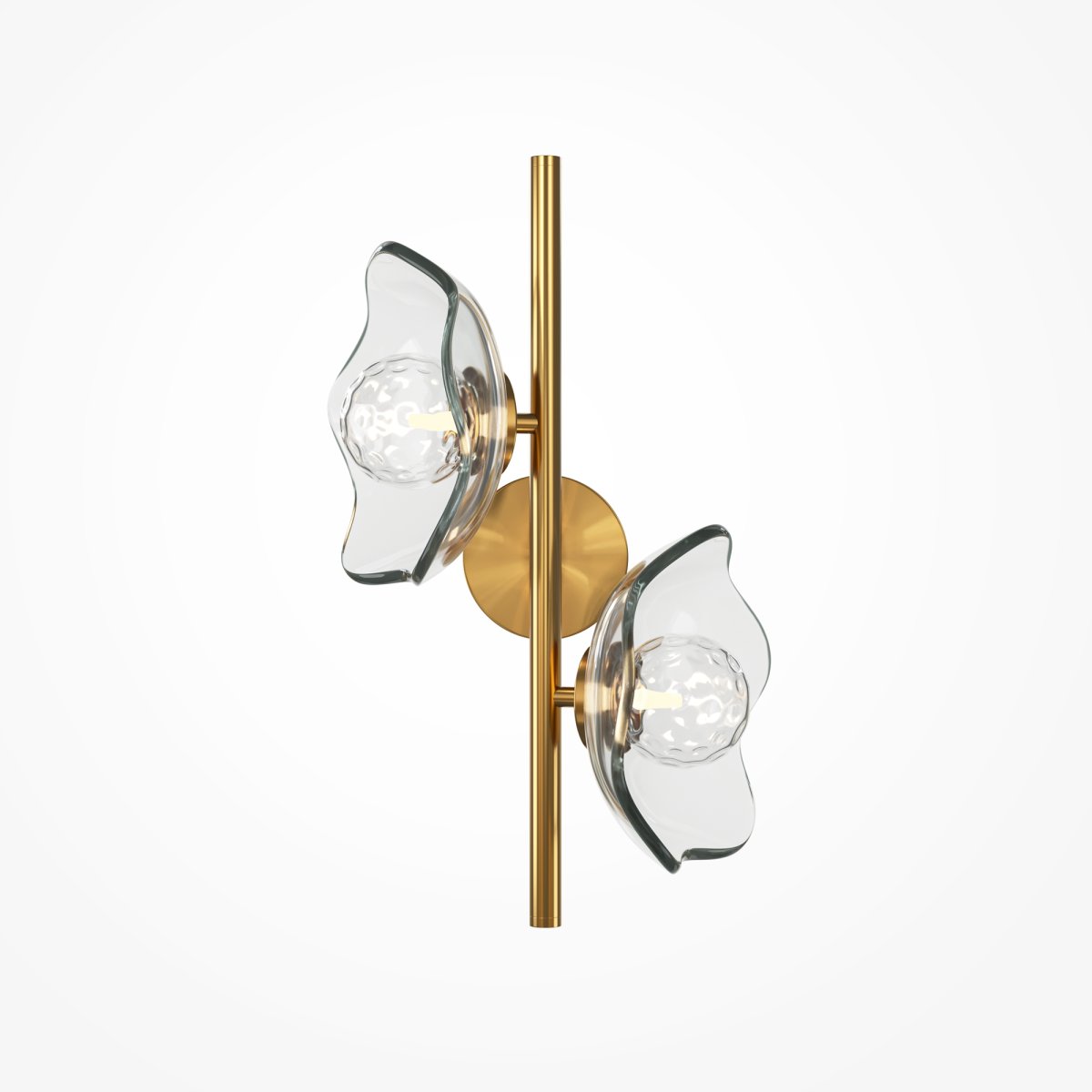 Miracle 2 Messing wandlamp Van Maytoni - De Miracle wandlamp is geïnspireerd op Japanse gravures uit de 19e eeuw en combineert oosterse artistieke technieken met de westerse Art Deco-stijl.