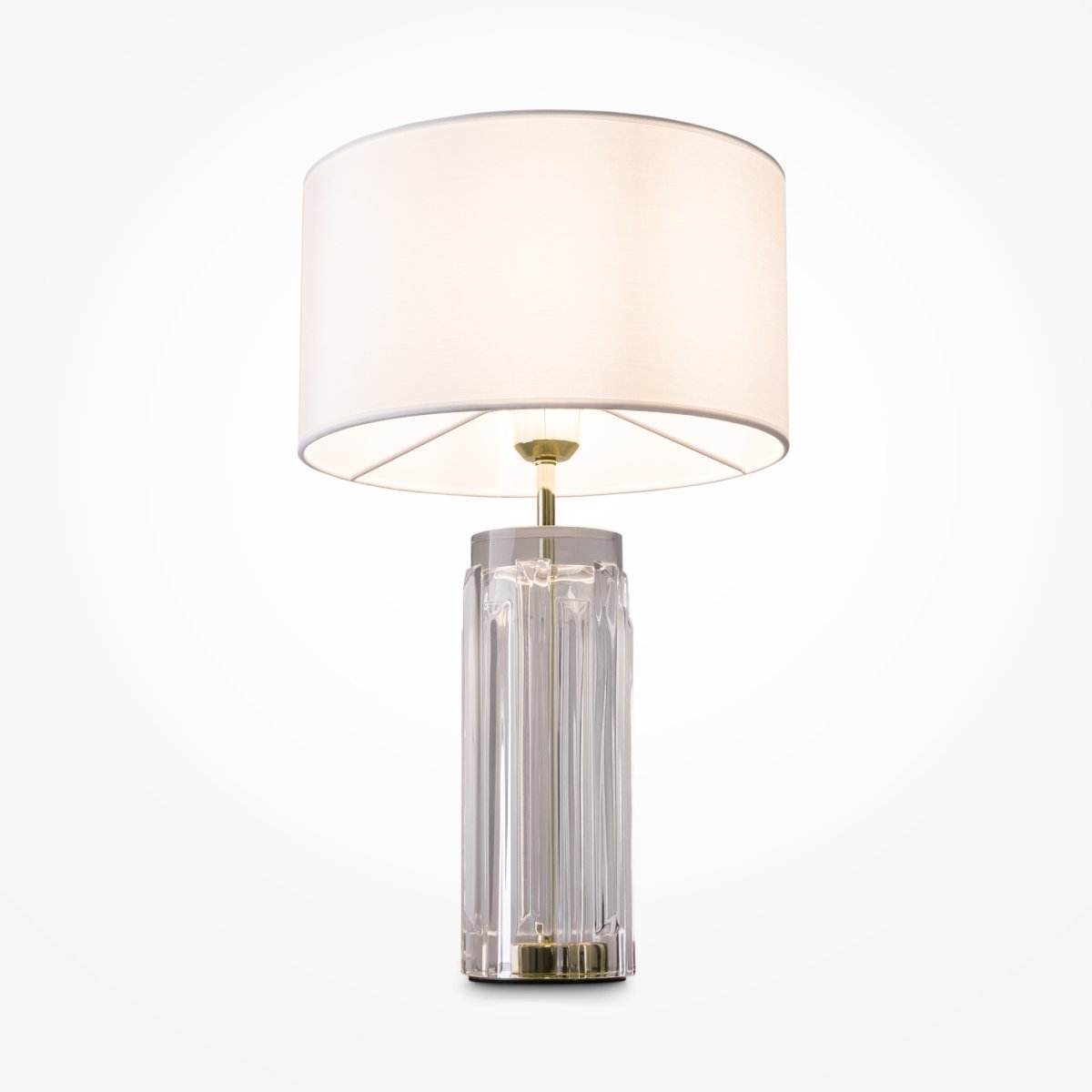 Muse 52cm Goud tafellamp Van Maytoni - De Muse tafellamp heeft een elegant design met een gebeeldhouwde voet van gegoten glas, waardoor het een waar kunstwerk is.