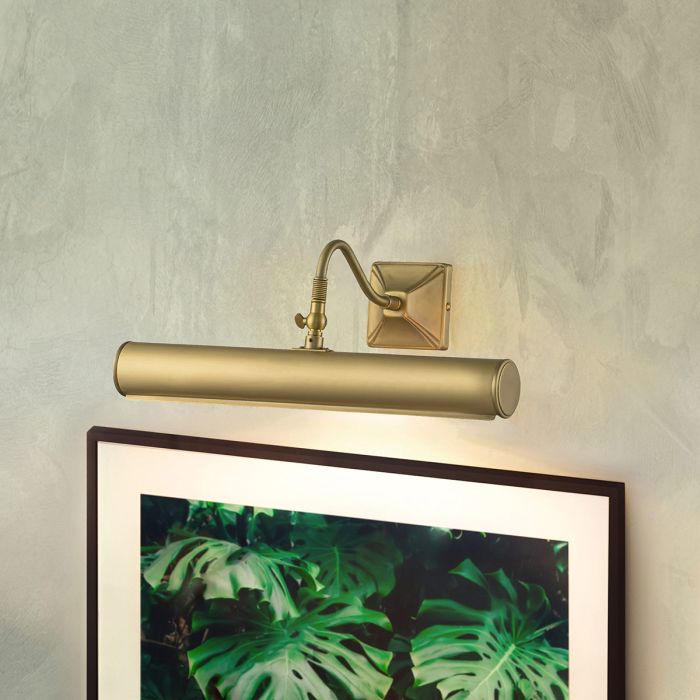 Picture 36cm Geborsteld messing Van Elstead Lighting - Een eenvoudige serie stijlvolle en elegante schilderijlampen in een geborstelde messing afwerking.