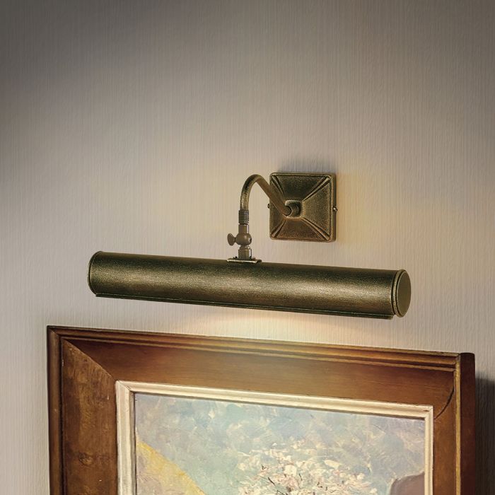 Picture 36cm Zwart/goud Van Elstead Lighting - Een eenvoudige serie stijlvolle en elegante schilderijlampen in een zwartgouden afwerking.