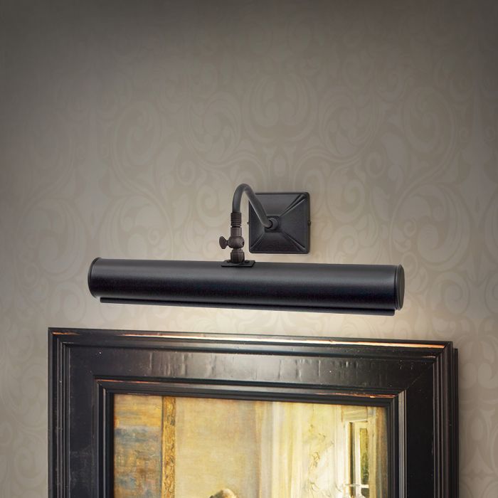 Picture 36cm Zwart Van Elstead Lighting - Een eenvoudige serie stijlvolle en elegante schilderijverlichting in een zwarte afwerking.