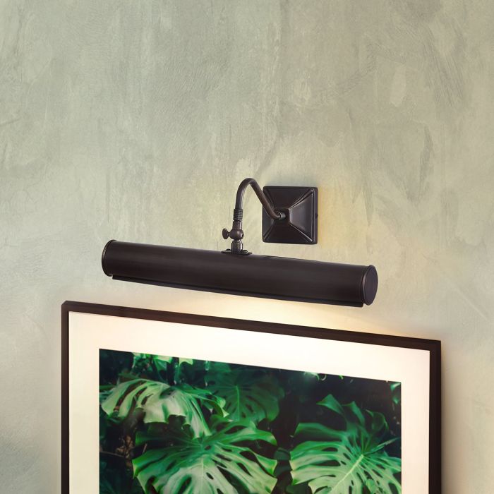 Picture 39cm Bronzen Van Elstead Lighting - Een eenvoudige serie stijlvolle en elegante schilderijlampen in een donkerbronzen afwerking.