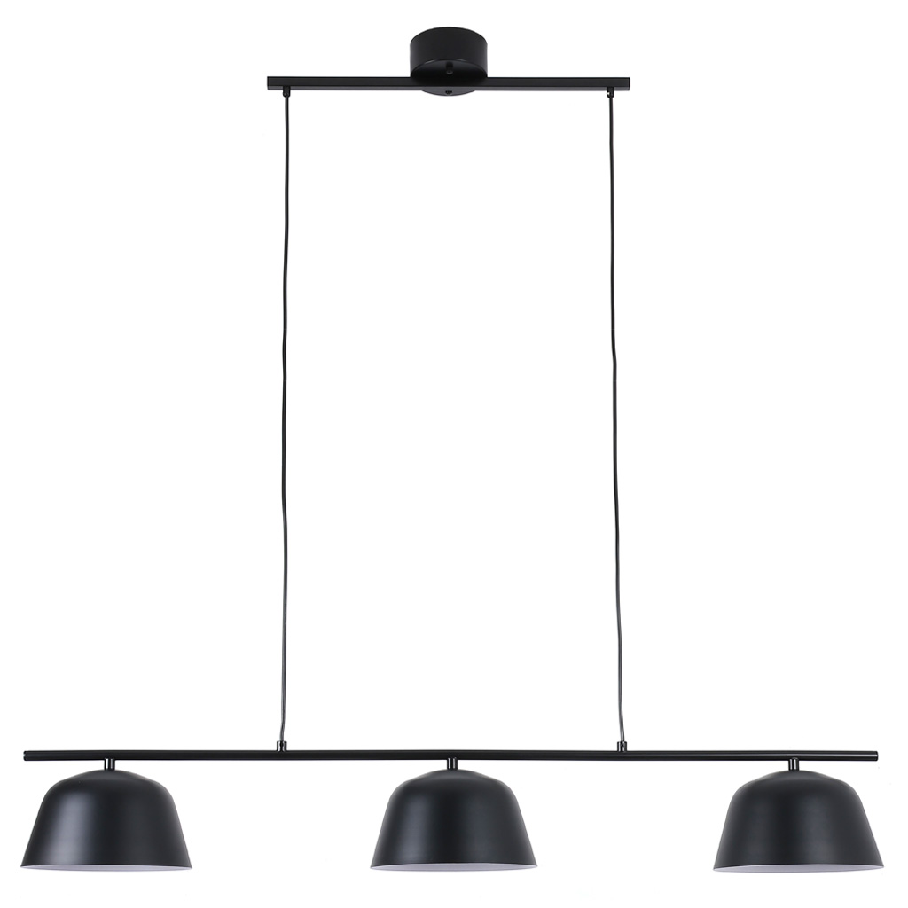 Pop 125cm Zwart hanglamp Van Nordic Lighting - Pop is een stijlvolle plafondlamp van metaal met een zwarte afwerking die een rustige en moderne indruk geeft.