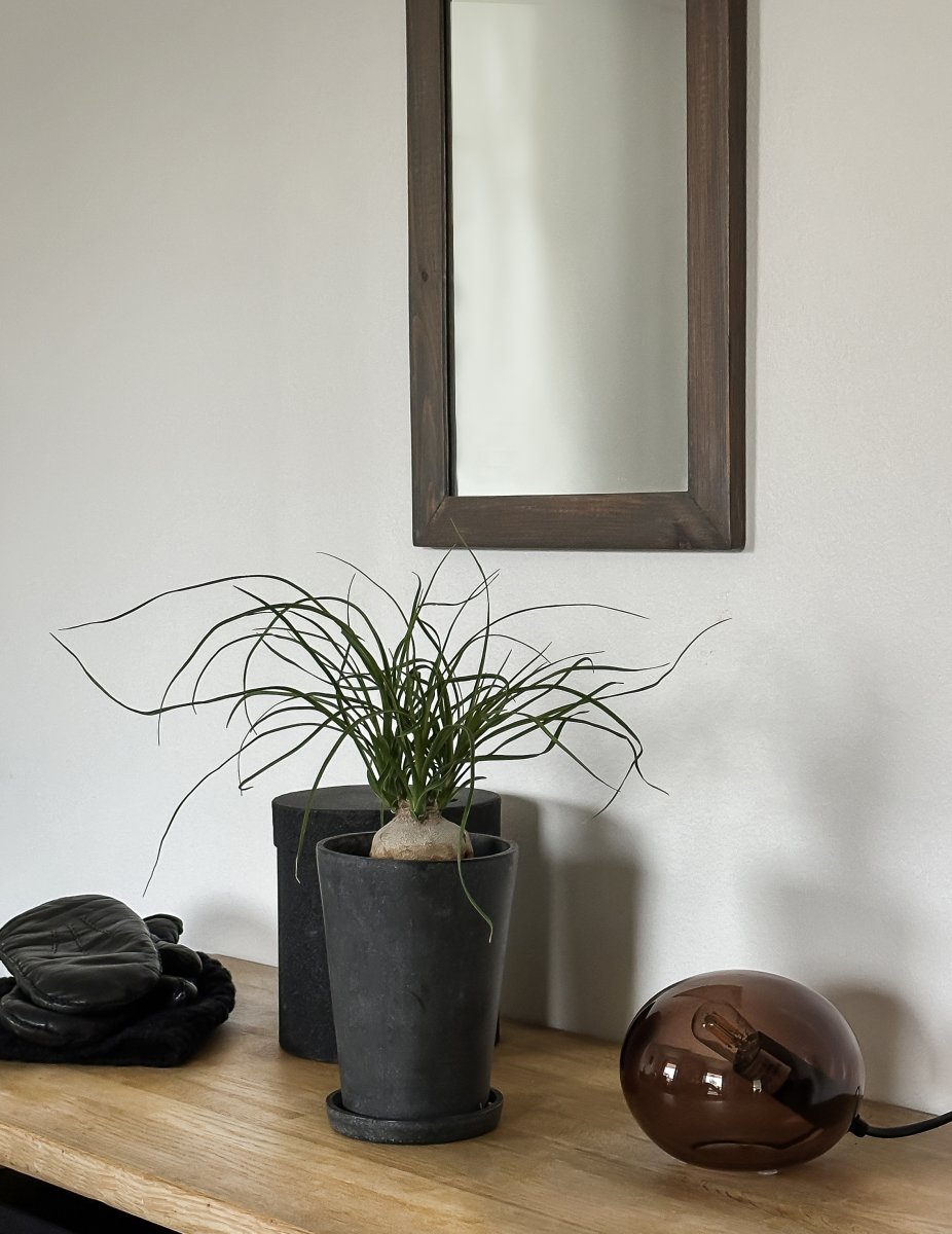 Globus 10cm Bruin tafellamp Van Aneta Lighting - Globus tafellamp van bruin glas met een lichtbron in de glazen bol die zorgt voor een decoratief en comfortabel licht.