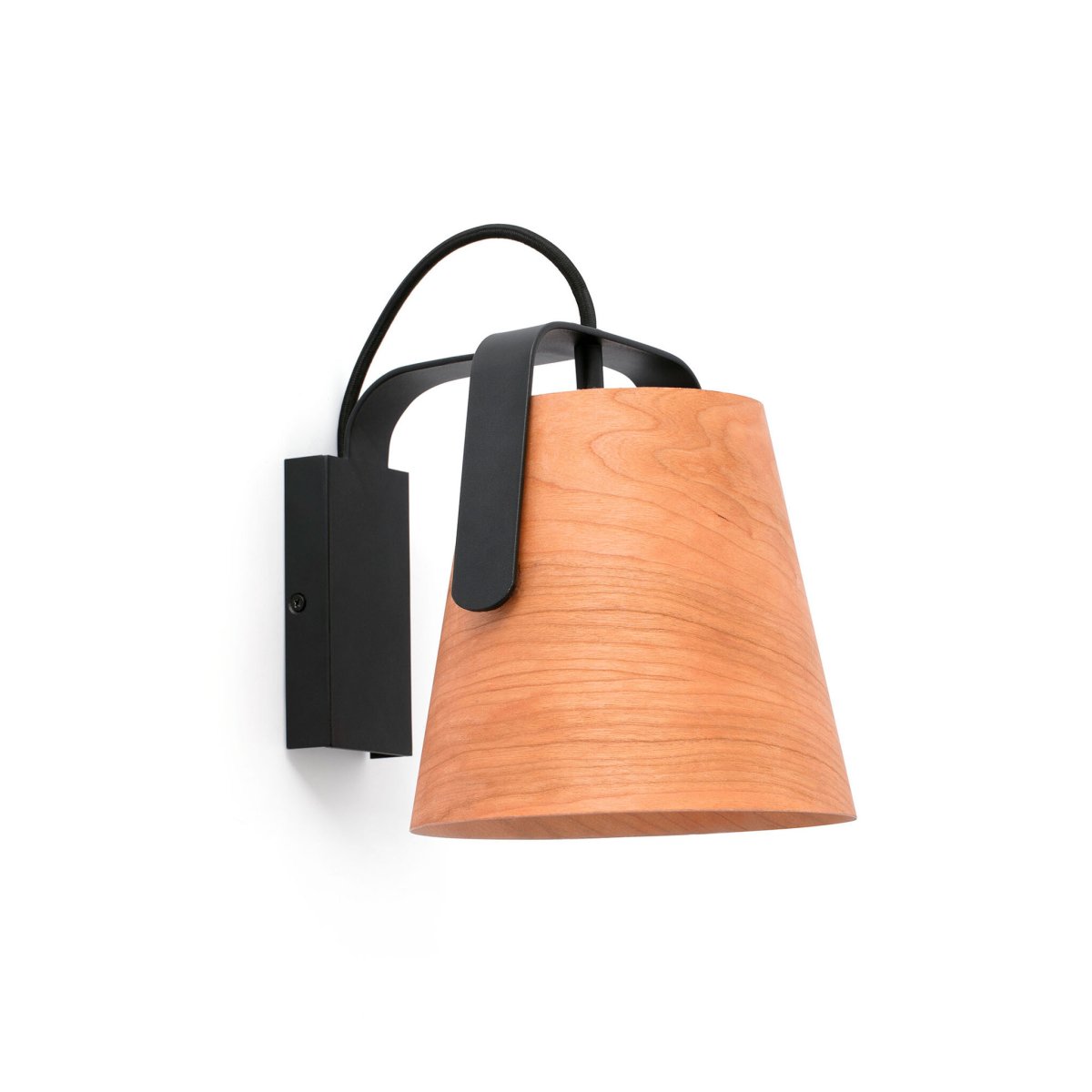 Stood Natuur wandlamp Van Faro Barcelona - Stood is een wandlamp ontworpen door L&Uacute;CID die een houten kap combineert met een stalen frame en zo een warm en uitnodigend licht verspreidt in elke kamer van uw huis.
