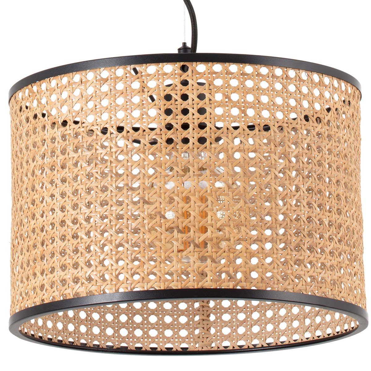 Mambo 5x Ø32 Natuur hanglamp Van Faro Barcelona - De lampenkap heeft een diameter van 32 cm en zorgt voor een natuurlijke en warme lichtverdeling die de sfeer in de kamer verbetert.