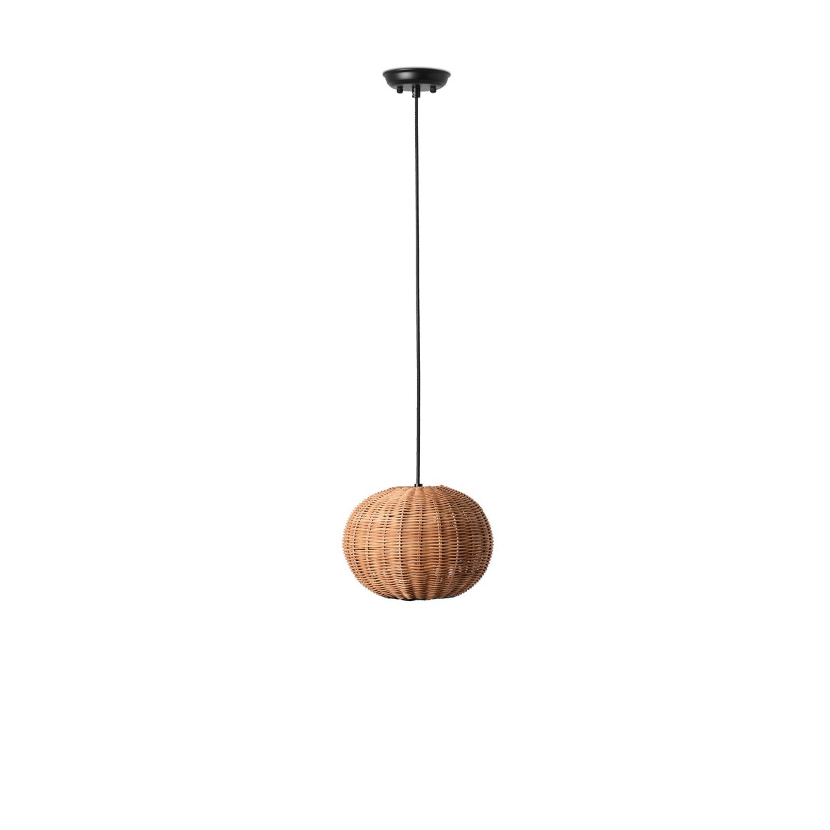 Haka Ø25 Natuur hanglamp Van Faro Barcelona - HAKA is een ronde hanglamp in mediterrane stijl met een prachtige rotan kap die het licht op een sfeervolle en decoratieve manier verspreidt.