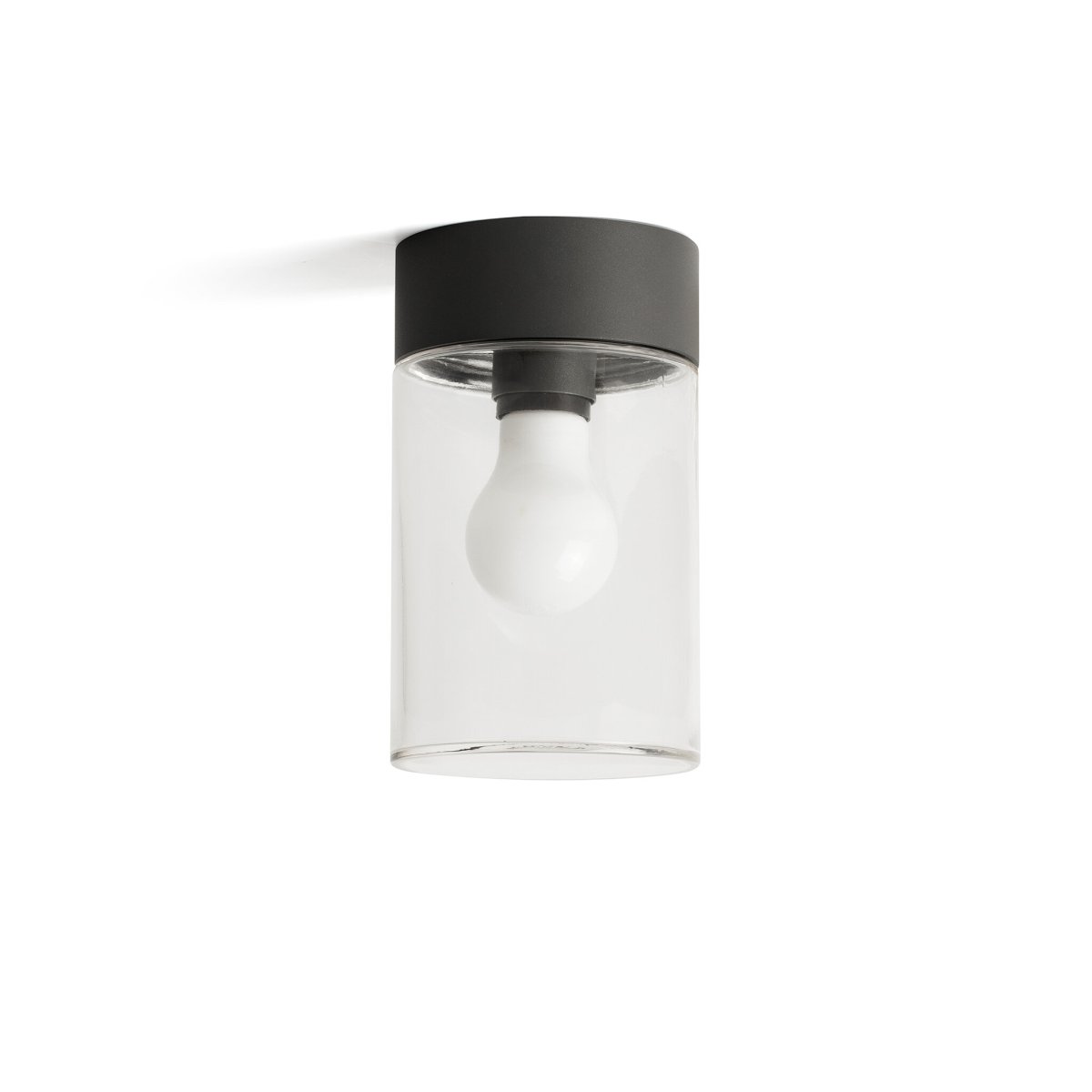 Kila Grijs buitenlamp Van Faro Barcelona - Kila is een buitenlamp van aluminium en glas met een stijlvol design dat de semi-transparante diffuser en de zichtbare lichtbron benadrukt.