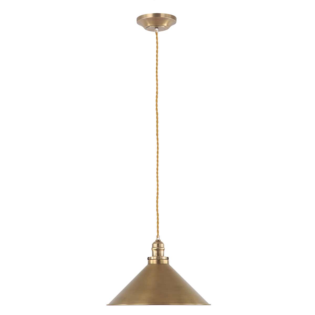 Provence Ø37 Antiek messing hanglamp Van Elstead Lighting - De Provence hanglamp in antiek messing is geïnspireerd op Franse designstijlen uit het midden van de 20e eeuw, waar de lamp vaak werd gebruikt om tafels te verlichten in keukens, cafés en bistro's.