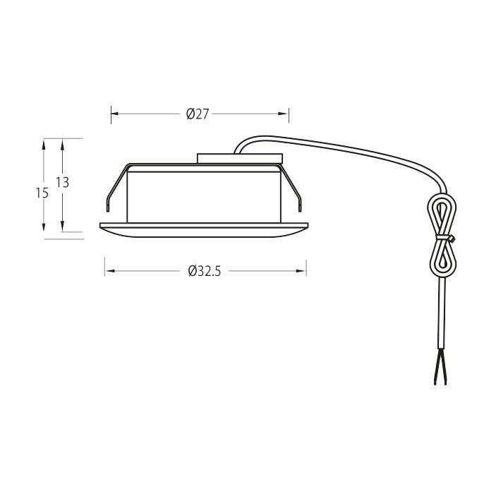 Q-33 Mini Downlight 2700K Zwart Van Designlight - Deze downlight zorgt voor een stijlvolle accentverlichting met een spreiding van 105 graden en een lichtopbrengst van 105 lumen.