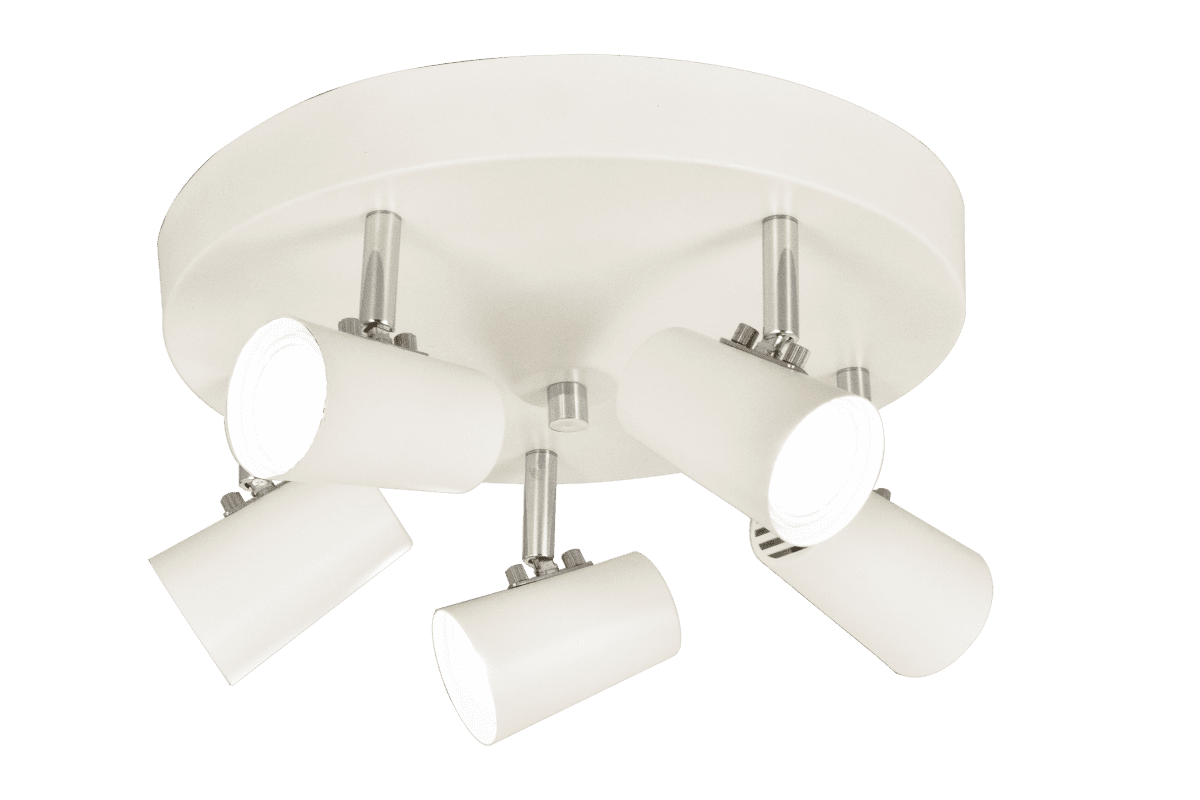 Pilot 5 Wit spot Van Aneta Lighting - Past zowel in de keuken als in de hal of slaapkamer, waar behoefte is aan helder en goed licht.