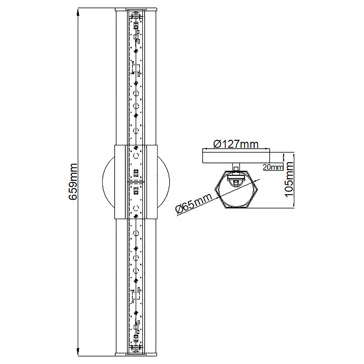 Facet 65cm Chroom badkamerlamp Van Elstead Lighting - Facet is een moderne en stijlvolle badkamerlamp die functionaliteit en esthetiek combineert.