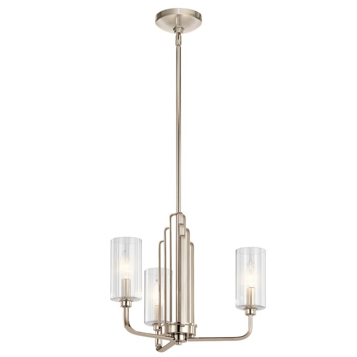 Kimrose Ø45 Nikkel hanglamp Van Elstead Lighting - De Kimrose-collectie is een meesterwerk, geïnspireerd op de decoratieve details van het Madison Belmont-gebouw in New York City.