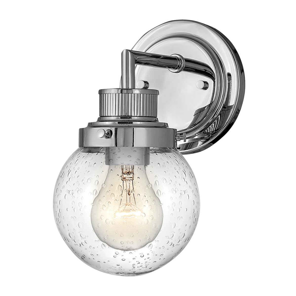 Poppy 24cm Chroom badkamerlamp Van Elstead Lighting - Poppy is een elegante en charmante badkamerlamp die klassiek design combineert met moderne functionaliteit.