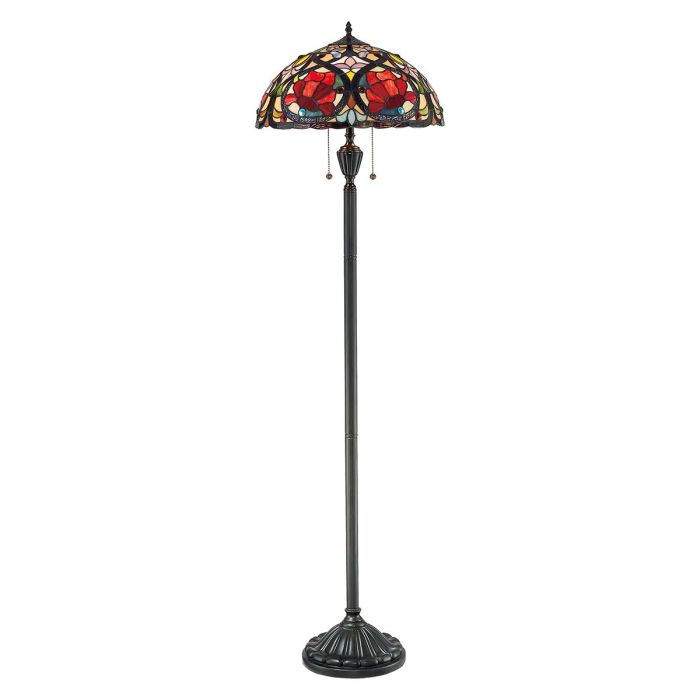Larissa Veelkleurig Van Elstead Lighting - Het warme kleurenpalet zorgt voor een harmonieuze lichtbalans en cre&euml;ert een uitnodigende sfeer.