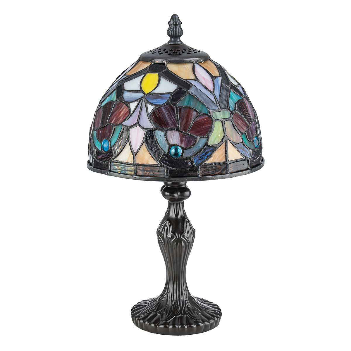 Larissa 37cm Veelkleurig Van Elstead Lighting - De prachtig gedecoreerde lampvoet versterkt de klassieke uitstraling van de lamp en maakt van Larissa een blikvanger in elk interieur.