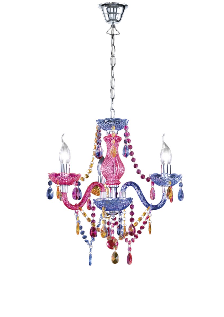 Luster Ø46 Veelkleurig kinderlamp Van Trio Lighting - De glamoureuze, opvallende kleur past perfect in kinderkamers en bijzondere interieurstijlen en maakt indruk met zijn smaakvolle design en eersteklas lichtomstandigheden.