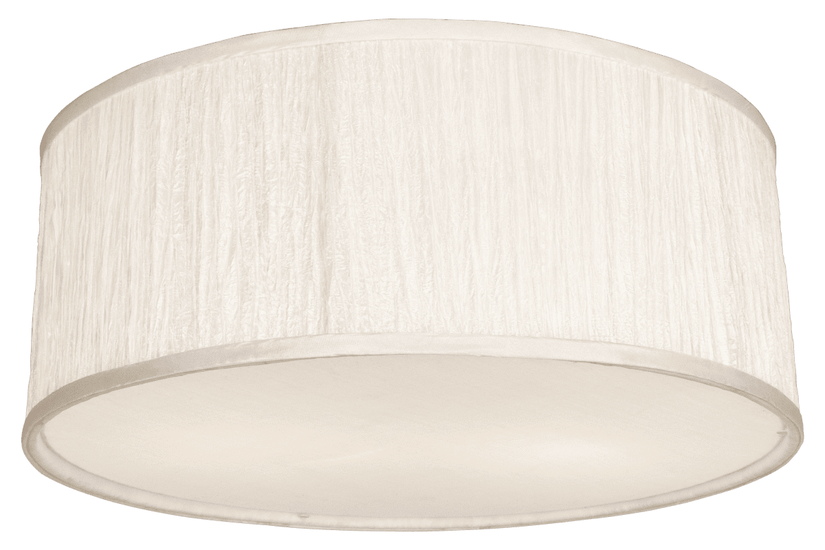 Bendir Ø38 Wit geplooid plafondlamp Van Aneta Lighting - Met zijn zacht gestructureerde lampenkap in het wit verspreidt hij een gelijkmatig en aangenaam licht, wat een rustige sfeer in de kamer creëert.