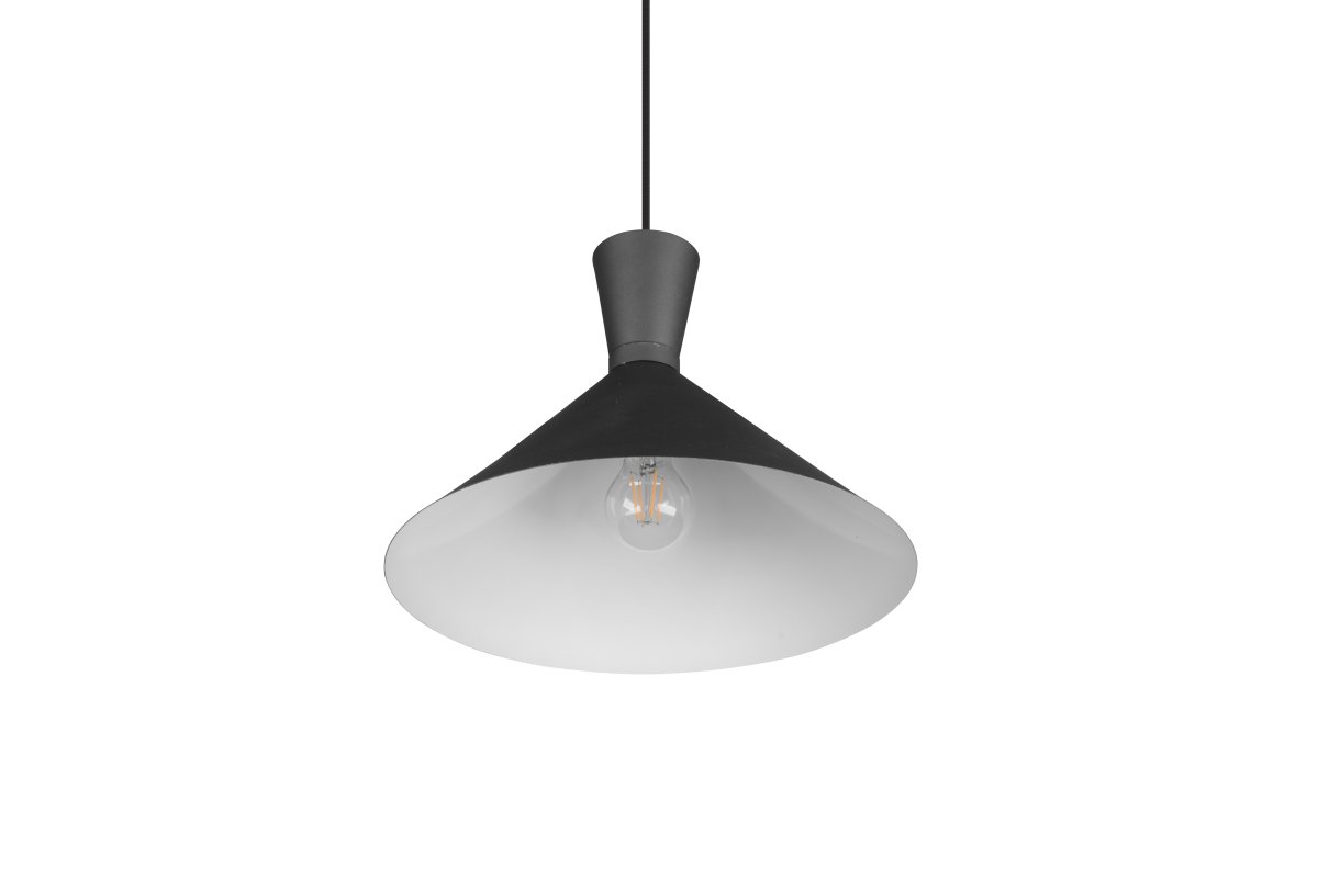 Enzo Ø35 Zwart hanglamp Van Trio Lighting - Door de ronde vorm is deze lamp ideaal boven een ronde eettafel of, door er meerdere op een rij te hangen, boven een langwerpige eettafel of aanrecht.