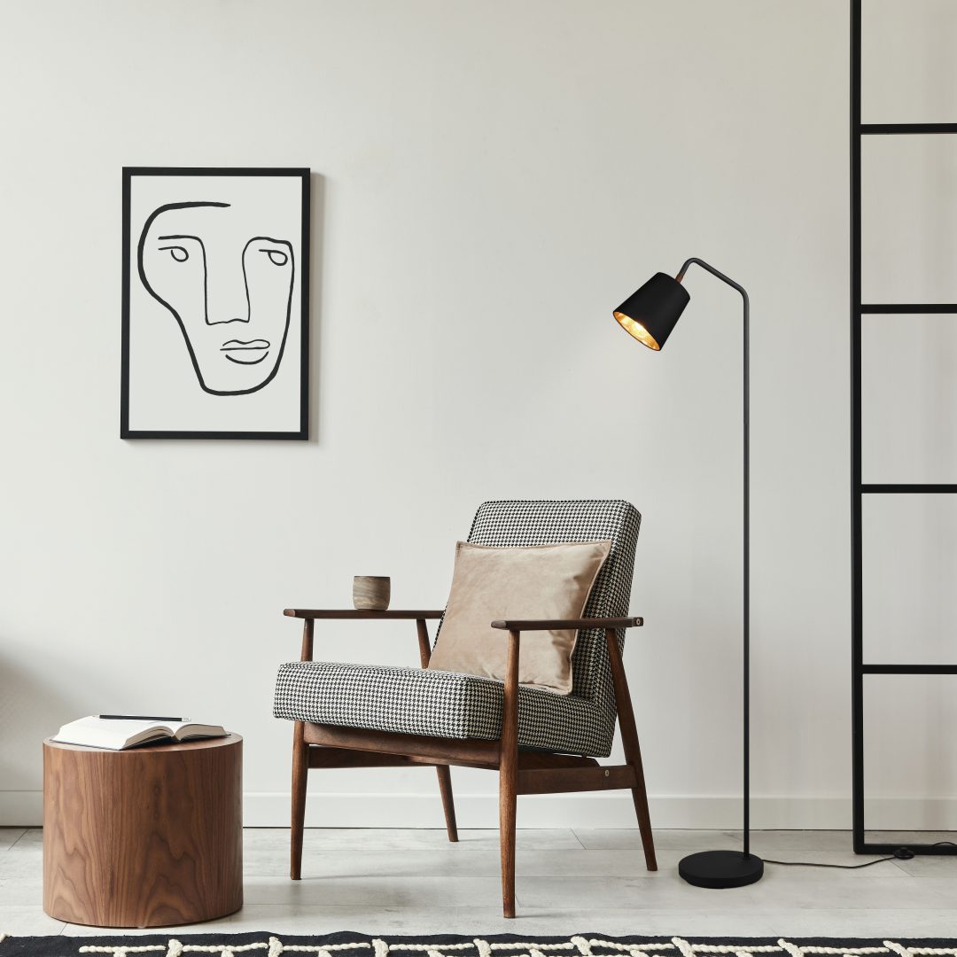 Buddy Zwart vloerlamp Van Trio Lighting - 