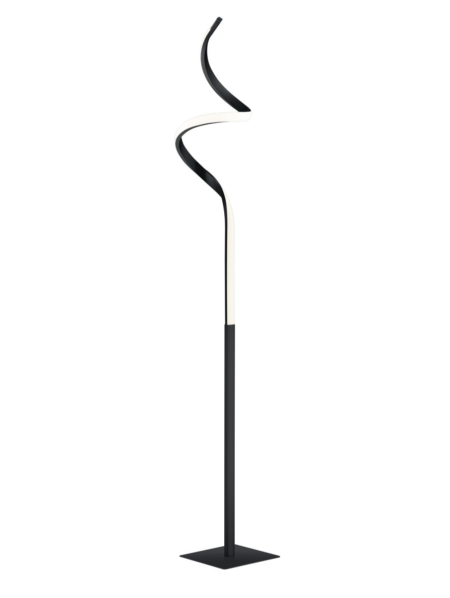 Course Zwart vloerlamp Van Trio Lighting - De lamp is voorzien van een geïntegreerde SWITCH dimmer, waarmee u de helderheid eenvoudig in drie standen kunt aanpassen – 100%, 50% en 25% – om zo de perfecte sfeer in de kamer te creëren.