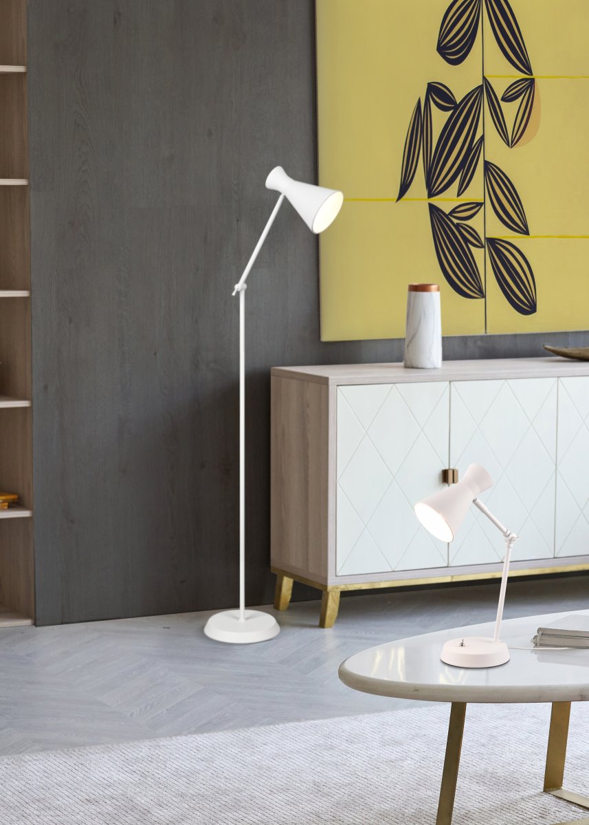 Enzo 50cm Wit bureaulamp Van Trio Lighting - 