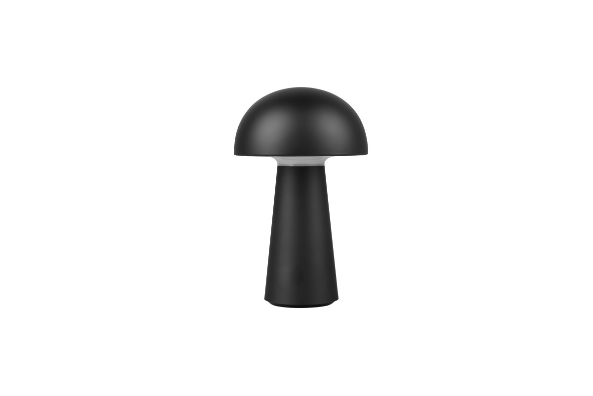 Lennon 22cm Zwart Draagbare Van Trio Lighting - De lamp werkt op batterijen en is eenvoudig mee te nemen naar tuinfeestjes.