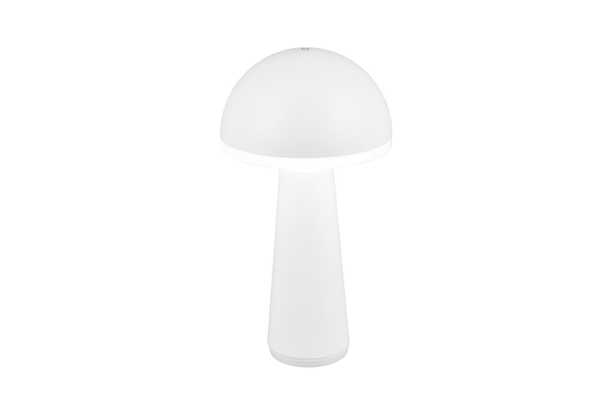 Fungo 30cm Wit Draagbare Van Trio Lighting - De draagbare tafellamp Fungo combineert een tijdloos design met innovatieve functies, waardoor het een favoriet is onder de oplaadbare lampen.