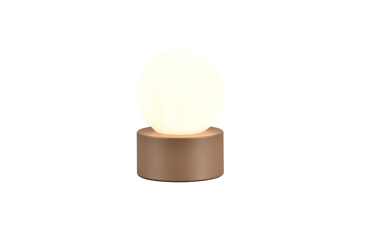 Countess 17cm Bruin tafellamp Van Trio Lighting - Wordt geleverd met een zwart snoer van 1,5 m en een stekker.
