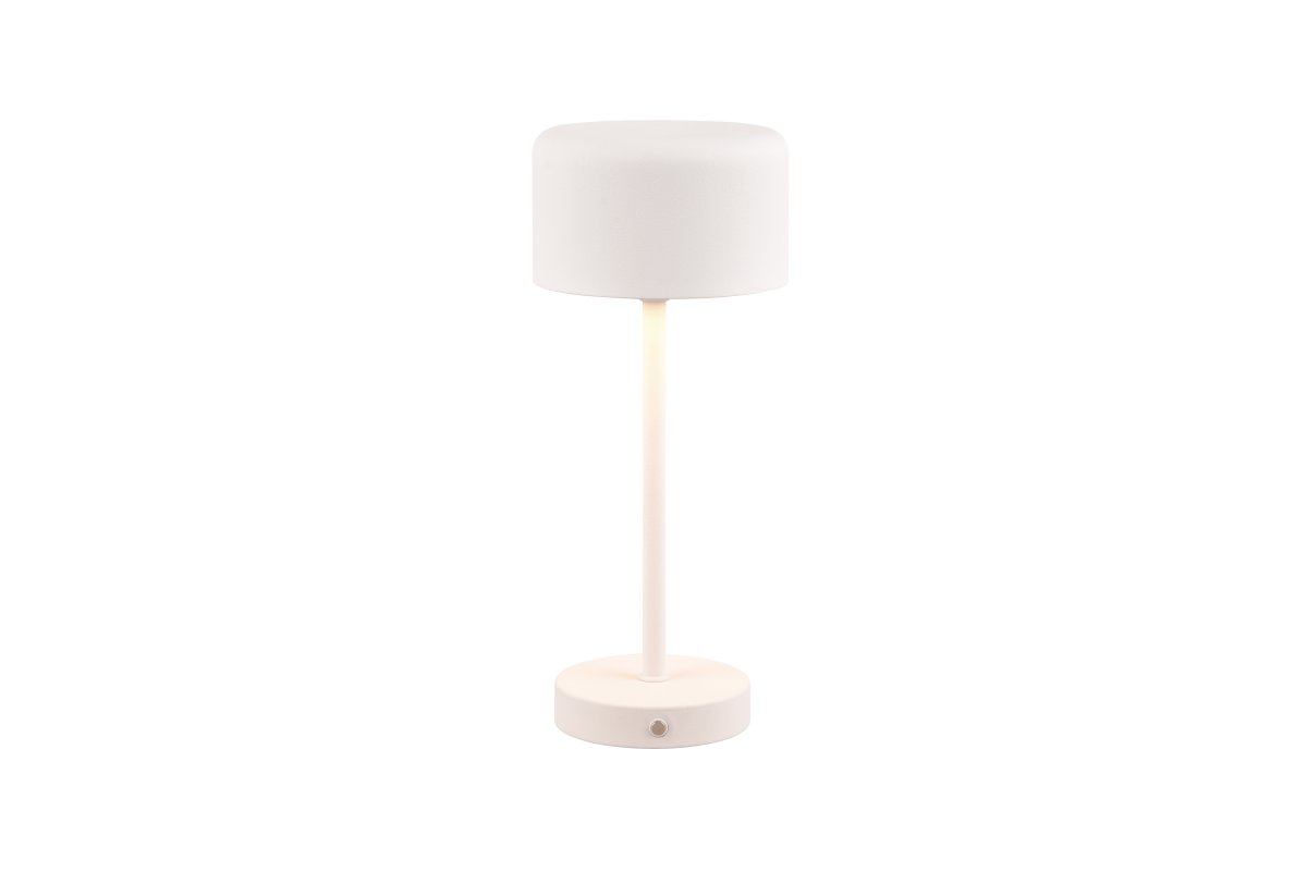 Jeff 30cm Wit Draagbare Van Trio Lighting - Dankzij de oplaadbare batterij en het eenvoudige opladen via de USB-C-poort kunt u hem overal plaatsen, zonder kabels, en creëert u een gezellige lichtsfeer.